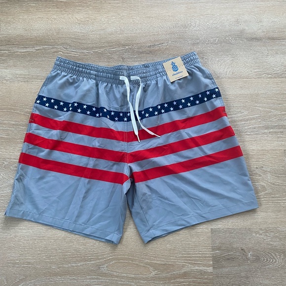 Bnwt Chubbies American Flag Mens Swim 